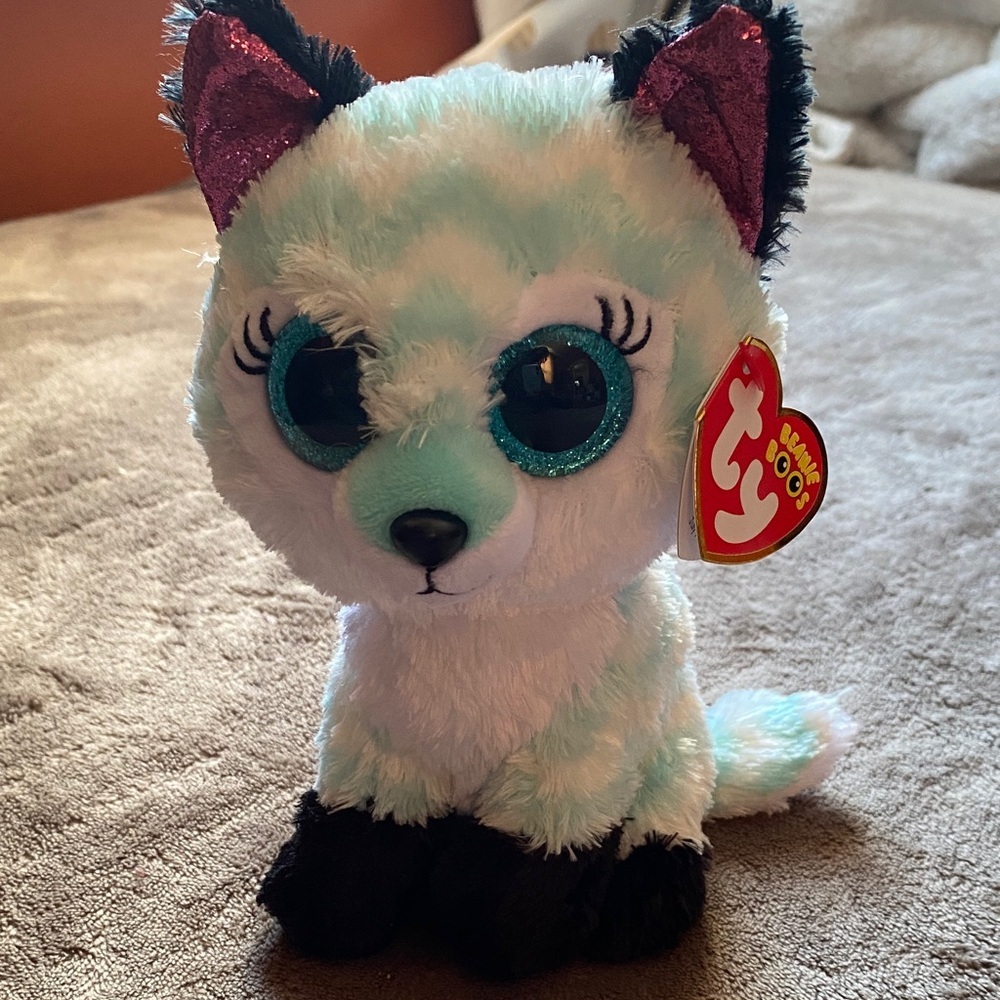 Ty Boo’s July 7th Plush with Teal and Black Features